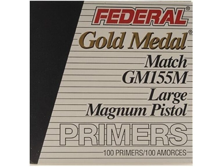 FEDERAL PREMIUM GOLD MEDAL LARGE PISTOL MAGNUM MATCH PRIMERS #155M BOX OF 1000 (10 TRAYS OF 100)