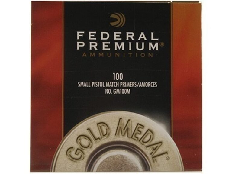 Federal Premium Gold Medal Small Pistol Match Primers #100M Box of 1000 (10 Trays of 100)